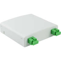 Enbeam FTTX Outlet - White, Loaded with 2 x SC/APC adapters